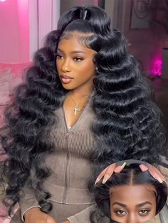 30 Inch Transparen13x6 Hd Lace Frontal Wig 180 High Density Ready To Wear Body Wave Human Hair Wigs Frontal Wig Hairstyles, Princess Hair, Quick Weave Hairstyles, Hair Techniques, Frontal Hairstyles, Dope Hairstyles, Black Wig, Ponytail Styles, Sleek Hairstyles