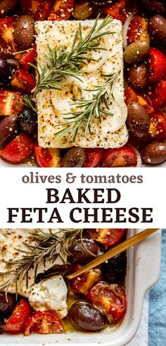 Baked Feta with Tomatoes and Olives Greek Appetizer Feta Dip With Tomatoes, Baked Feta Appetizer, Dip With Tomatoes, Baked Feta With Tomatoes, Baked Feta With Olives, Feta With Tomatoes, Feta With Olives, Baked Feta Dip, Authentic Greek Recipes