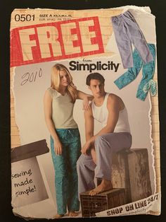 a man and woman in pajamas on a magazine cover