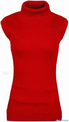 Orcajump - Premium Thickened Turtleneck Sweater Vest Sleeveless Knitted Top - High Elasticity Knitted Base Layer Turtleneck Sweater Vest, Sleeveless Outfit, Knitted Top, Base Layer, High Collar, Sweater Vest, Types Of Collars, Dance Wear, Turtleneck Sweater