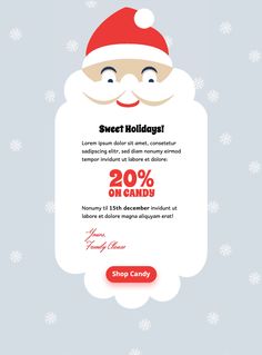 a christmas sale flyer with santa clause on it