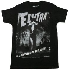 Elvira Grey Zombie T-Shirt - Kreepsville Vampira T Shirt, Kreepsville 666, Elvira Mistress Of The Dark, Doll Halloween Costume, Goth Shirt, Gothic Shirts, Zombie T Shirt, Scary Dolls, Metallic Prints