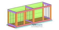 a blueprint drawing of a building with windows and metal bars on the outside wall