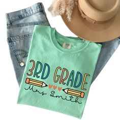 Custom Team Teacher Shirt, Personalized Teacher Name Shirt 3rd Grade Teacher, Preschool Shirts, Kindergarten Teacher Shirts, 40th Birthday Shirts, Freedom Shirts, Comfort Colors Tshirt, Fourth Of July Shirts, Rainbow Shirt, Teacher Name