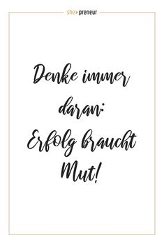 the words denke inner darani enjoy brauch mut on a white background