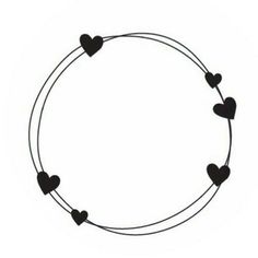 the black heart bracelet is shown on a white background and has five small hearts attached to it