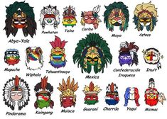 many different types of native american masks