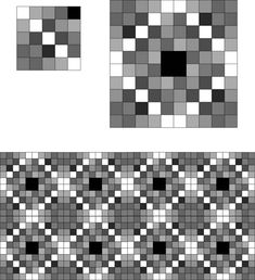 an image of some sort of pattern that looks like it is made out of black and white squares