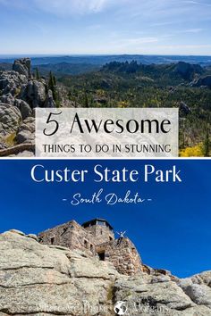 some rocks and trees with the words 5 awesome things to do in stuinning