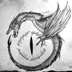 a drawing of a dragon flying through the air