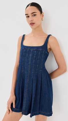 Reformation Violet Denim Mini Dress | Shopbop Reformation Clothing, Soft Dress, Reformation Dress, Denim Mini Dress, Denim Mini, Simple Dresses, Feminine Style, New Arrivals, Violet