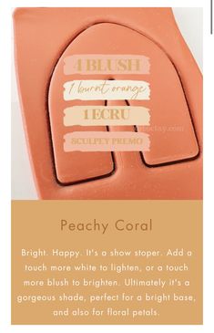 an ad for peachy coral with the words peach on it