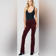 New With Tags “Fusing With Timeless Style, Complete Any Desired Looks With The Stylish Blanknyc Faux Suede Patch Pocket Mini Bootcut Pants In Roasted Eggplant / Bordeaux/ Maroon - High-Rise Waist - Front And Back Patch Pockets Design - Straight Fit - Wide Hem” 90% Polyester / 10% Spandex Size 30 Blanknyc *Open To Offers Chic Stretch Burgundy Pants, Mid-rise Burgundy Pants For Fall, Mid-rise Burgundy Fall Pants, Burgundy Mid-rise Pants For Fall, Fitted Burgundy Pants For Fall, Chic Stretch Burgundy Bottoms, Burgundy Stretch Bottoms, Burgundy Stretch Pants For Night Out, Fitted High-waisted Burgundy Pants