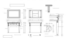 the drawing shows different types of furniture