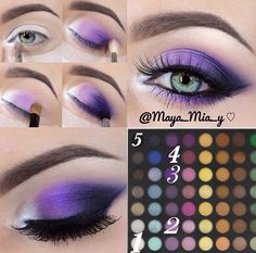 Eye Makeup Diy, Purple Eye Makeup, Coastal Scents, Smink Inspiration, Eye Makeup Steps, Beautiful Eye Makeup, Makijaż Smokey Eye