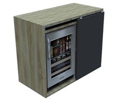 an image of a wine cooler in the shape of a cabinet