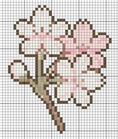 a cross stitch pattern with flowers on it