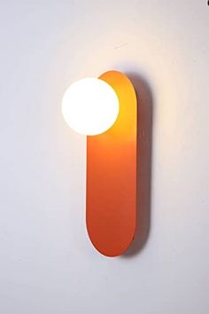 orange retro wall light fixture/sconce 70s Inspired, Retro Wall, Wall Colors