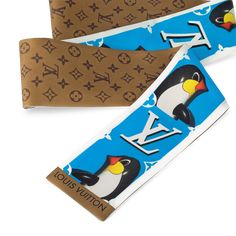 LOUIS VUITTON® - Animogram Pingoo Bandeau - Blue Adorable Anime, Men Store, Wallet Pouch, Louis Vuitton Official, Buckle Shoes, Monogram Bag, Business Bag, Wallet Chain, Tie And Pocket Square