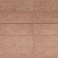 a brown tile wall with vertical lines on it