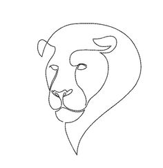 One Line Embroidery, Lion Embroidery Design, Line Embroidery Design, Lion Embroidery, Matching Friend Tattoos, Line Embroidery, Line Work Tattoo, One Line Art