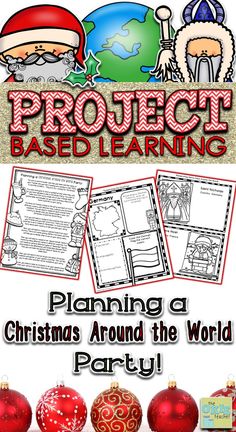 the project based learning christmas around the world with santa clause and other activities for kids