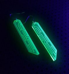 Rave Earrings, Cyberpunk Accessories, Cybergoth Fashion, Cyberpunk Outfit, Glow Photos, Rave Jewelry, Neon Necklace, Chip Earrings, Neon Cyberpunk