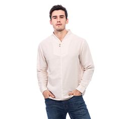 Men's Retro Linen Solid Long Sleeve Shirt Size Chat： Satin Blouse Long Sleeve, Stylish Lifestyle, Saint John, Linen Tee, Novelty Clothing, Mini Dress Casual, Maxi Dress With Sleeves, Men's Collection