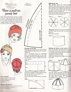 an old book with instructions on how to make hats