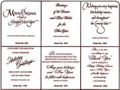 the wedding program cards have been designed to look like they are in different styles