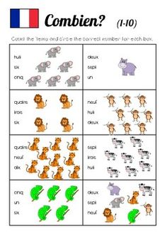 a worksheet with pictures of different animals