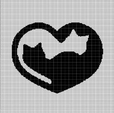 a cross stitch heart with mountains in the middle