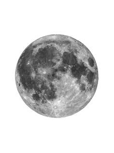 the full moon is shown in black and white