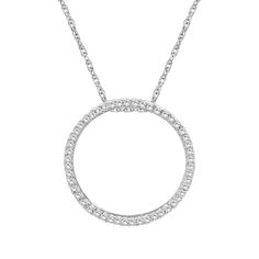 Accented with a circle of shimmering diamonds, this Jewelexcess pendant necklace complements your attire beautifully. Click on this JEWELRY & WATCHES GUIDE to learn about fit, styles, materials and more! Accented with a circle of shimmering diamonds, this Jewelexcess pendant necklace complements your attire beautifully. Click on this JEWELRY & WATCHES GUIDE to learn about fit, styles, materials and more! FEATURES Chain type: rope Nickel free Metal: sterling silver Plating: rhodium Finish: polish Halo Diamond Necklaces With Round Shape, Cubic Zirconia Halo Diamond Necklace, Round Diamond Halo Necklaces, Silver Diamond Necklace With Halo Design And Round Pendant, Diamond Necklace With Halo Design And Round Stone, Silver Round Cut Diamond Necklace With Halo, Timeless Cubic Zirconia Diamond Necklace With Halo, Timeless Cubic Zirconia Halo Diamond Necklace, Classic Diamond White Necklace With Halo