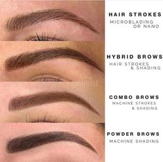 Vs Tattoo, Ombre Eyebrows, Types Of Eyebrows, Beauty Eyebrow, How To Grow Eyebrows