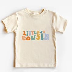 Big Biggest Littler Cousin Retro Toddler Shirt Cousin Crew Matching Shirts Summer Short Sleeve Cousin Crew, Family Look, Shirts Summer, Big Little, Matching Shirts, Kids And Parenting, Cotton T Shirt, Cotton Tshirt, Kids Outfits