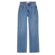 Women's Curve Love High Rise 90s Relaxed Jean Sku: 655544586 Color: Medium With Raw Hem Size: Medium With Raw Hem 24 Long Details & Material Vintage Denim On-Trend 90's-Style High Rise Relaxed Jeans In Our Signature Curve Love Fit, With Built-In Stretch For Superior Comfort, And Is Slimmer Fitting At The Top Of The Jean With A Wide-Leg Silhouette. Curve Love Features An Additional 2" Through The Hip And Thigh To Help Eliminate Waist-Gap. With Refined Details And A Vintage Feel From Top To Bottom Abercrombie High Rise 90s Relaxed Jean, High Rise 90s Relaxed Jean, 2024 Fits, High Waisted Wide Leg Jeans, Wide Legged Jeans, High Rise Black Jeans, Curated Closet, Abercrombie Jeans, Kick Flare Jeans