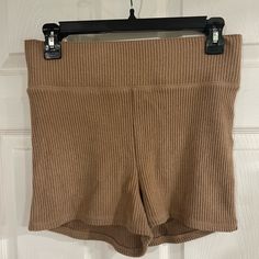 Abercrombie Shorts, Size Medium, Never Worn Brown Bottoms With Built-in Shorts For Loungewear, Brown Loungewear Bottoms With Built-in Shorts, Brown Stretch Shorts For Loungewear, Stretch Brown Shorts For Loungewear, Brown Short Bottoms For Loungewear, Brown Short Lounge Bottoms, Loungewear Bottoms With Built-in Shorts In Brown, Beige Short Lounge Pants, Brown Shorts For Loungewear