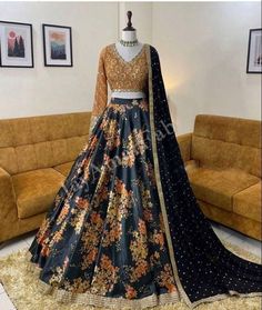 Black Satin Silk Lehenga Choli With Digital Print Work And Georgette Dupatta With Pearl Work , Wedding Lehenga Choli For Women And Girls We Make Wedding Lehengas, Indian Lehenga, Bridal Lehenga, Designer Lehenga, South Indian Dresses, Lengha Choli, Chaniya Choli, Lancha, Semistitched Lehenga, Bridesmaid Lehengas, Sabyasachis Lehengas, Floral Skirts, Punjabi Lehengas, Ethnic Lehengas, Indo-western Outfits, Indian Outfits, Bollywood Lehengas. Importance note : we will not be make any changes in le Anarkali Art Silk Lehenga With Dabka, Anarkali Art Silk Lehenga With Dabka Detail, Black Gown With Dabka Work For Reception, Unstitched Brocade Lehenga With Dabka Work, Unstitched Brocade Lehenga For Party, Gold Fitted Choli With Dabka, Gold Fitted Dabka Choli, Floor-length Semi-stitched Brocade Lehenga, Semi-stitched Floor-length Brocade Lehenga