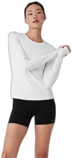 Lounge Looks, The Feels, Alo Yoga, Stay Cozy, White Long Sleeve, Design Details, Lounge, Yoga, Long Sleeve