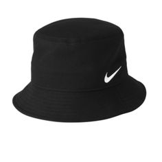 Brand New! Black Bucket Hat . Keeps Your Head Cool. Embroidered Swoosh Logo On The Side. Nice Quality Fabric Size L Made Of 90/10 Cotton/Organic Cotton. Nike Cotton Snapback Hats, Black Nike Casual Hat, Casual Black Nike Hat, Nike Cotton Cap, Casual Nike Flat Brim Hat, Nike Casual Cotton Hat, Casual Nike Cotton Hat, Casual Cotton Nike Hats, Black Wide Brim Hat With Embroidered Logo