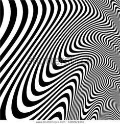 an abstract black and white background with wavy lines in the form of distorted shapes,