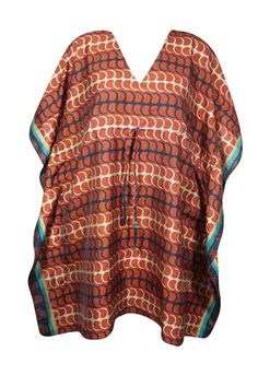 Women Boho Kaftan, Burnt Orange Caftan, Housedress, Beach Coverup, Summer Short Caftan L-2X Elevate your summer wardrobe with our Women Boho Kaftan. This Burnt Orange Caftan is perfect for any occasion, whether you're lounging at home or hitting the beach. The lightweight fabric and comfortable fit make it an ideal choice for a beach coverup or a stylish housedress. Available in sizes L-2X. Women Boho Kaftan, Burnt Orange Caftan, Housedress, Beach Coverup, Summer Short Caftan, Expecting Moms, Re Summer Silk Patterned Kaftan, Patterned Silk Kaftan For Beach, Brown Tunic Kaftan For Vacation, Bohemian Silk Tunic With Kimono Sleeves, Printed Brown Kaftan For The Beach, Bohemian Multicolor Kaftan For Home, Silk Free Size Kaftan For The Beach, Red Silk Kaftan For Vacation, Brown Summer Poncho For The Beach