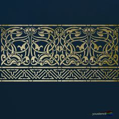 an intricately designed gold border on a dark blue background with the words, you can't go wrong