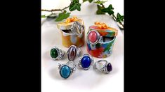 Chunky Cabochon Ring Jewelry Making Rings, Wire Jewelry Designs, Jewels Rings, Diy Wire Jewelry, Cabochon Ring, Cabochons Stones, Wire Wrapped Rings, Tree Pendant, Wire Work