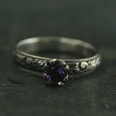 Baroque Ring-Choice of Stone-Double Prong Ring-Birthstone Ring-Mother's Ring--Christmas Gift for Her Classic Handmade Stackable Promise Rings, Elegant Amethyst Stackable Rings As Gift, Heirloom Crystal Birthstone Ring For Anniversary, Heirloom Birthstone Crystal Ring For Anniversary, Classic Handmade Stackable Rings As Gift, Handmade Classic Round Band Ring, Classic Handmade Stackable Rings For Anniversary, Classic Purple Ring As Gift, Heirloom Gemstone Ring As A Gift