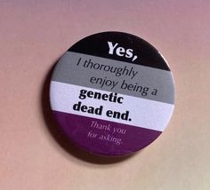 Lgbtq Pins, Asexual Humor, Pride Badges, Pins And Patches, Cute Animal Quotes, Asexual Pride, Dead End, Clothing Design Sketches, Pin Design