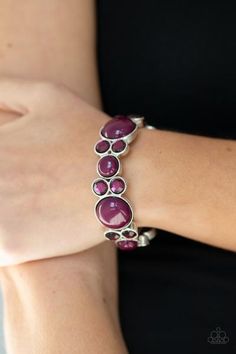 Celestial Escape Purple Bracelet-Jewelry-Ericka C Wise, $5 Jewelry-Ericka C Wise, $5 Jewelry Paparazzi accessories jewelry ericka champion wise elite consultant life of the party fashion fix lead and nickel free florida palm bay melbourne Magenta Purple, Rose Gold Beads, Purple Beaded, Jewelry Watch, Purple Bracelet, Silver Frames, Purple Rhinestone, Paparazzi Accessories, Blue Gems