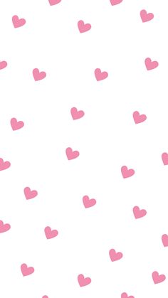 a white background with pink hearts on it