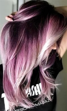 Purple Ombre Hair, Hair Blond, Balayage Blonde